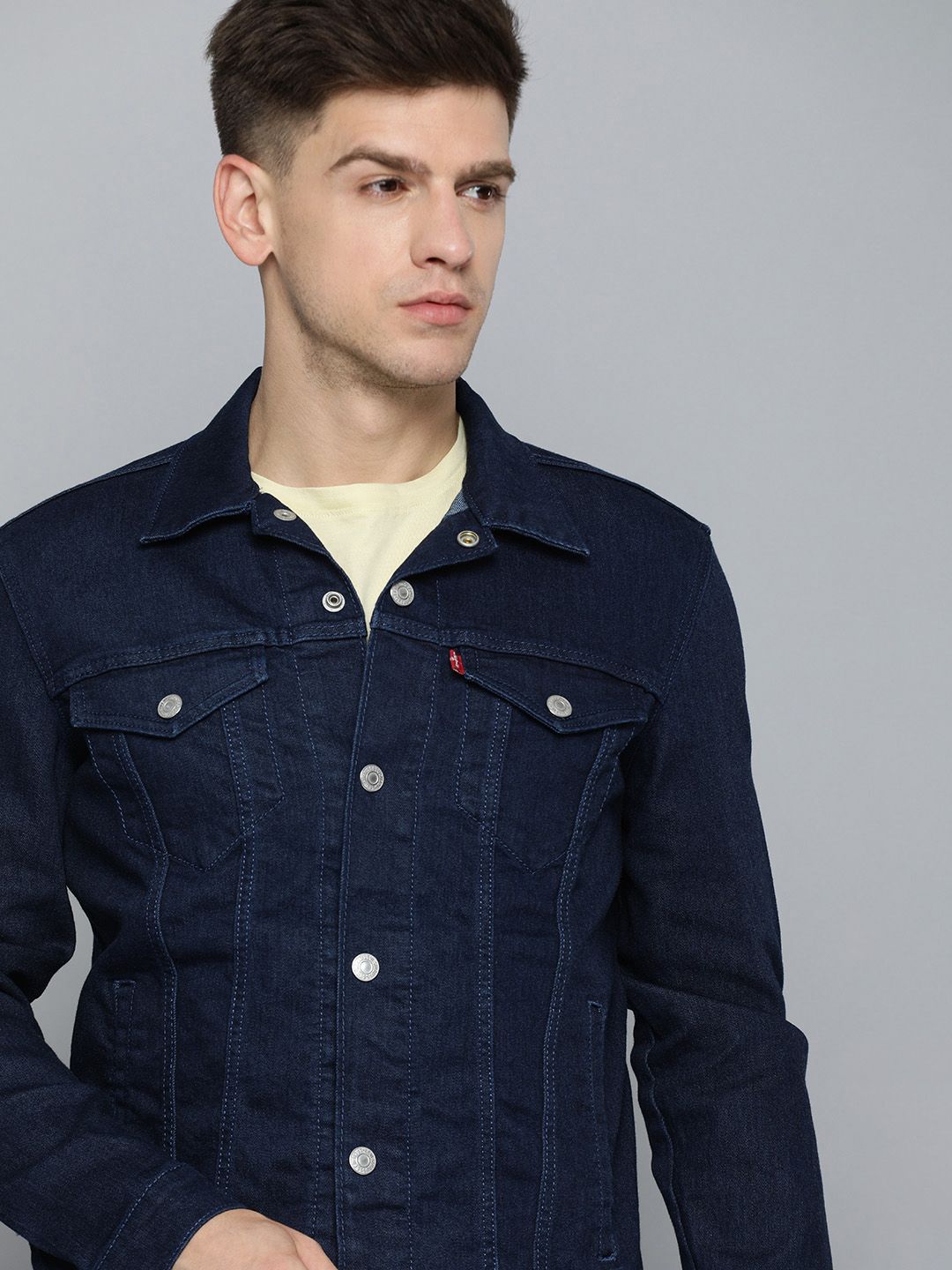 Levi's trucker store jacket navy blazer