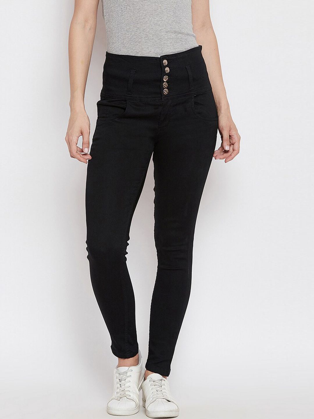 Nifty Women Black Slim Fit High-Rise Stretchable Jeans Price in India