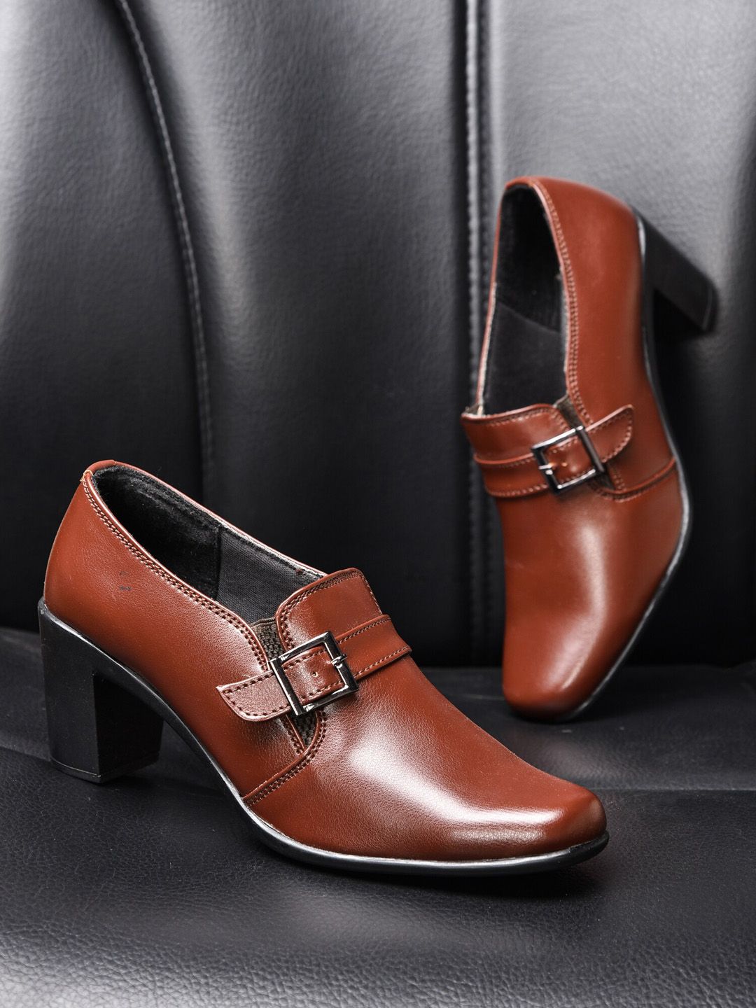 VALIOSAA Women Brown Solid Casual Boots