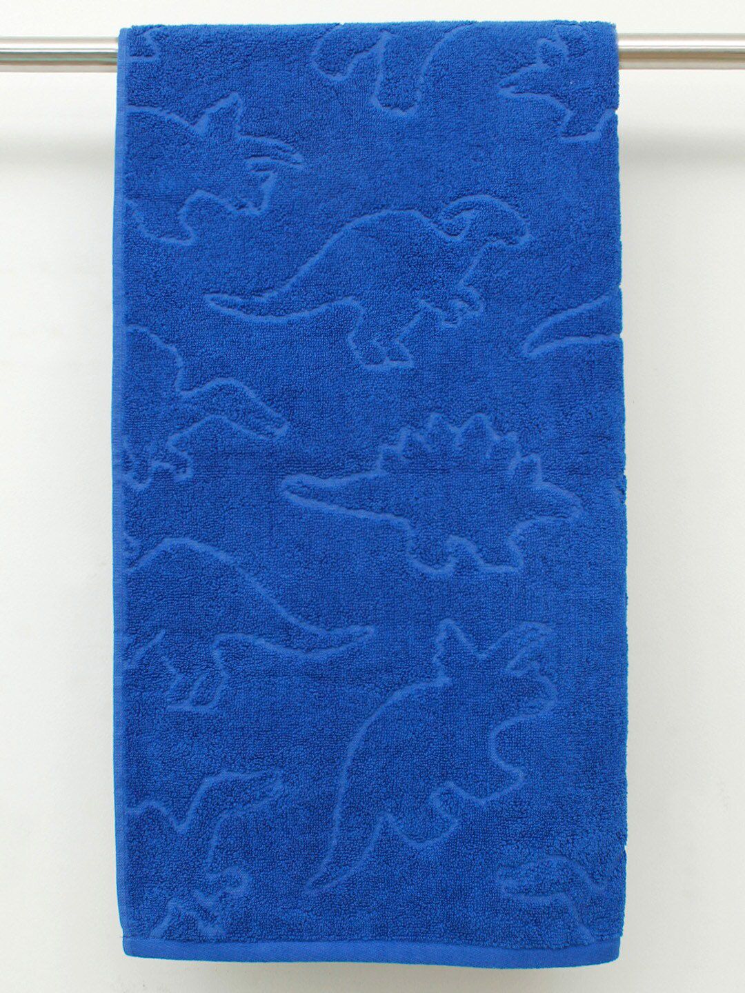 AVI Living Dino Sculpted Kids Bath Towel, 500 GSM, Blue Price in India