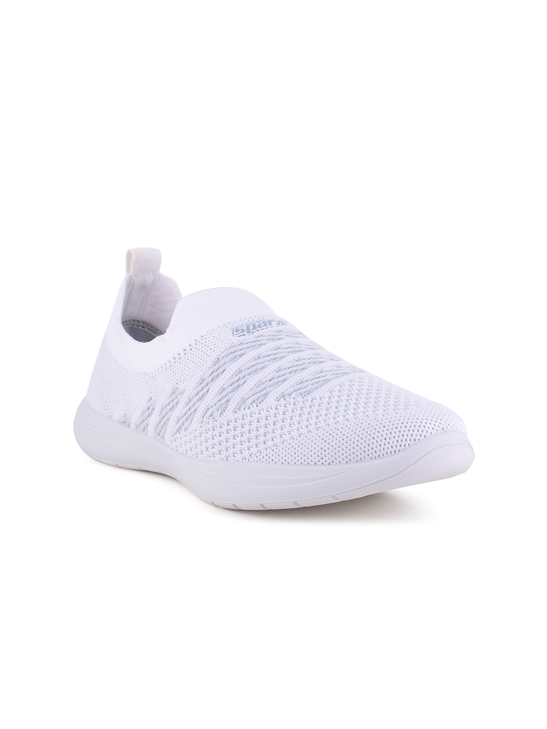Sparx Women White Woven Design Slip-On Sneakers Casual Shoes Price in India