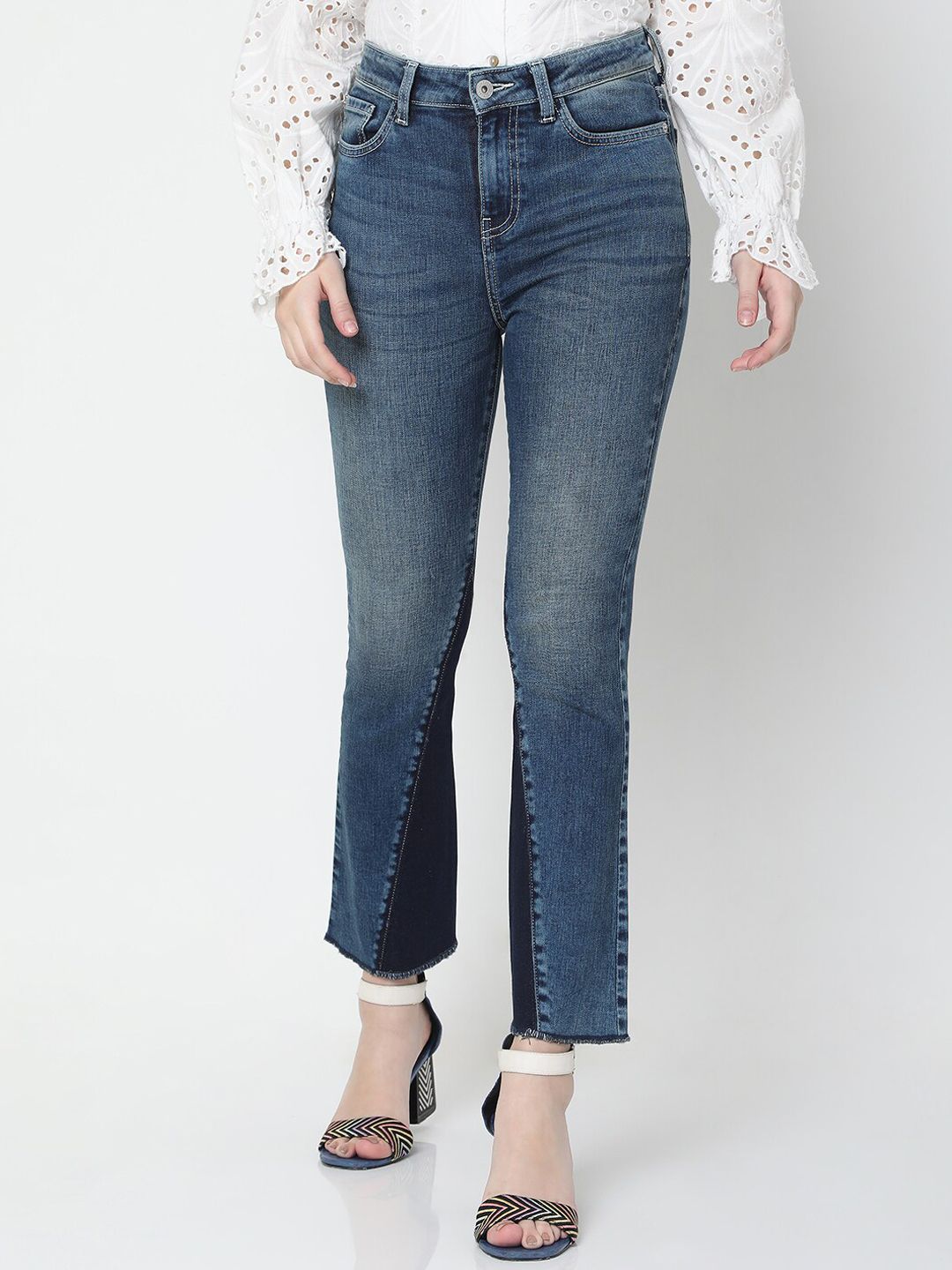Vero Moda Women Blue High-Rise Light Fade Stretchable Jeans Price in India