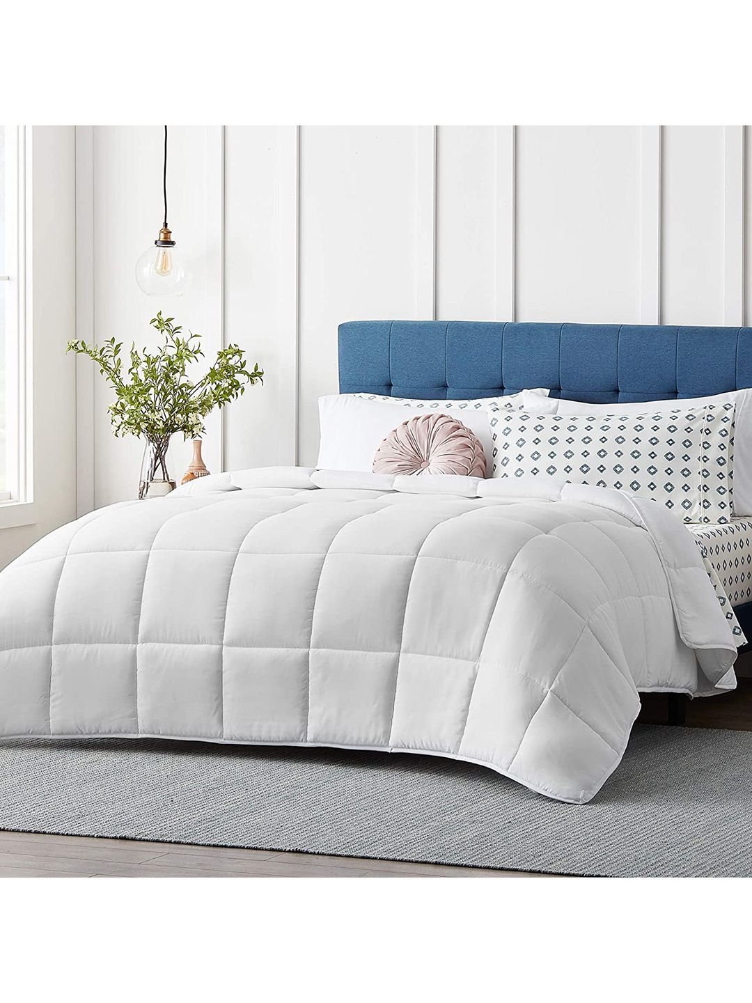 RAZZAI White Microfiber AC Room 210 GSM Double Bed Comforter Price in India