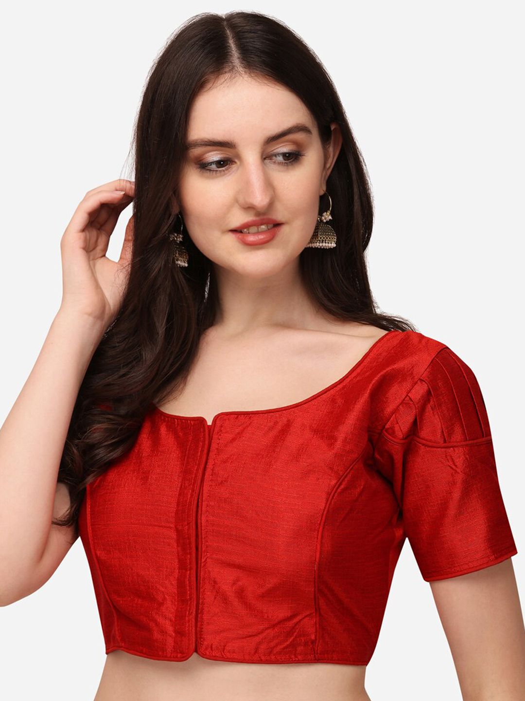 Sumaira Tex Women Red Silk Saree Blouse Price in India