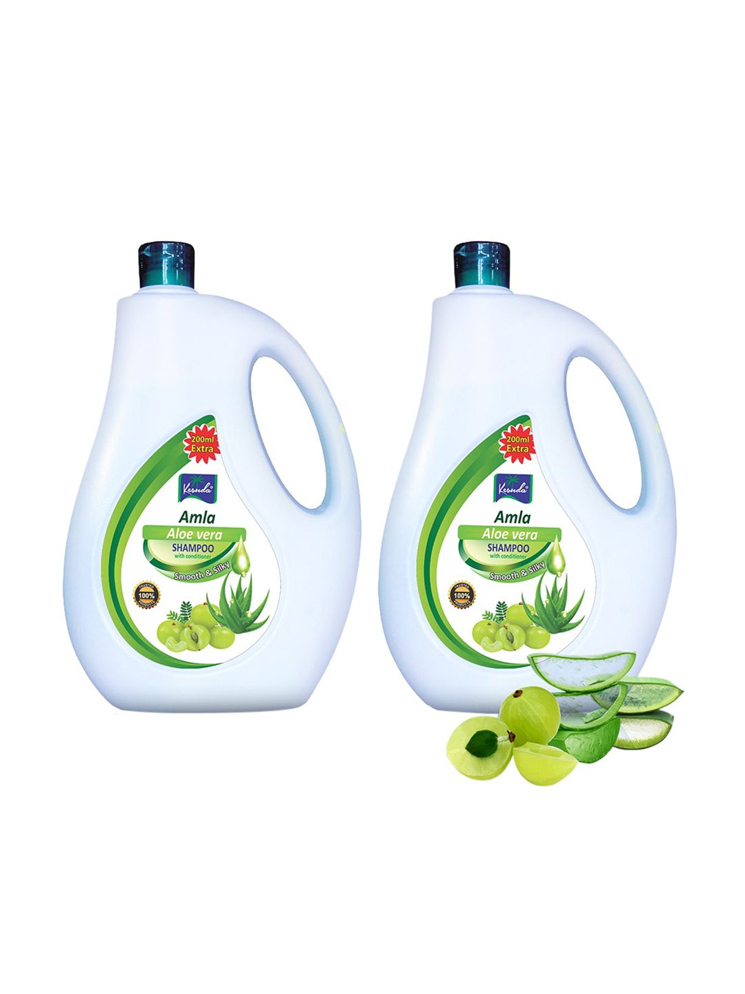 KESUDA Pack Of 2 Aloe Vera Amla Shampoo 2Litres