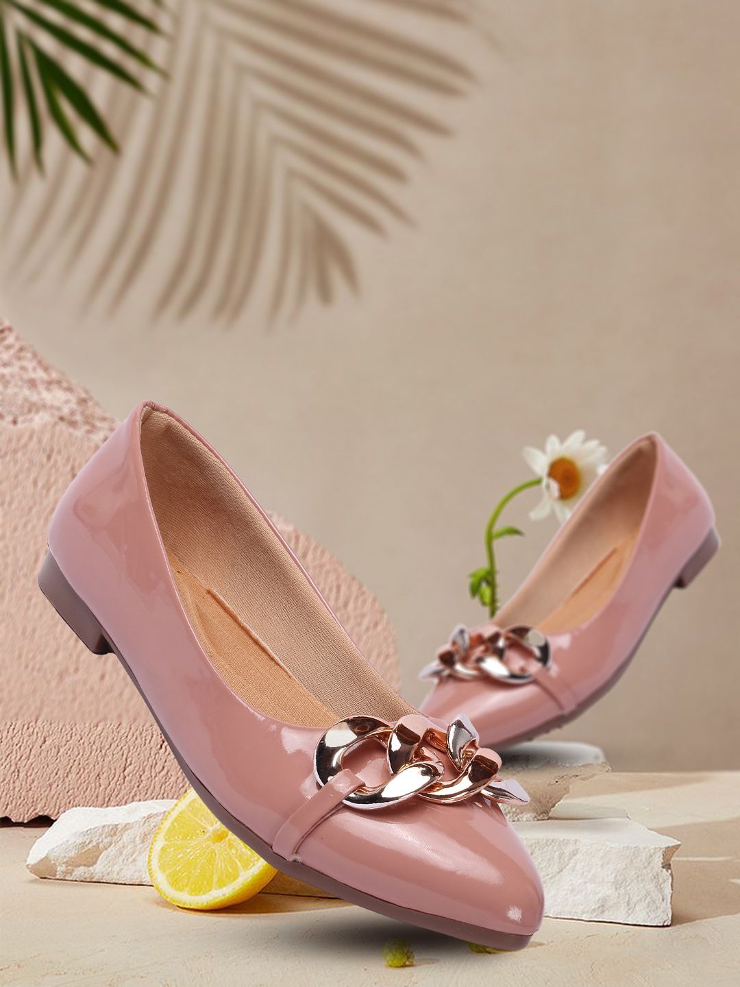 TWIN TOES Women Pink Ballerinas