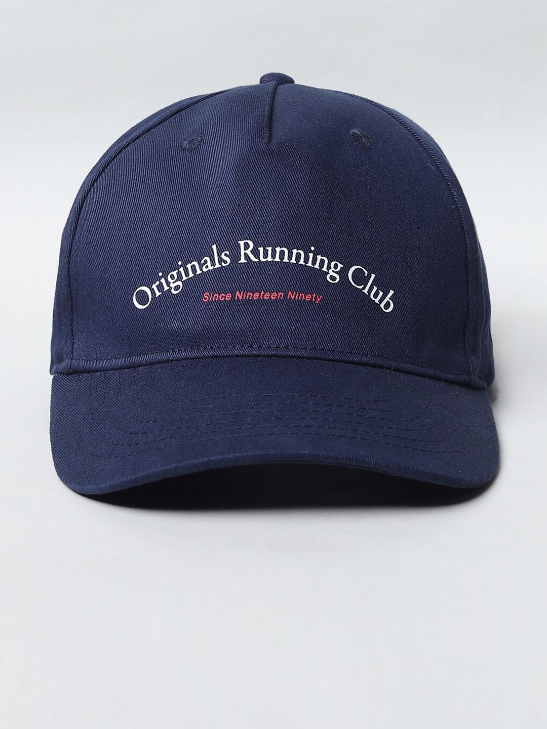 Jack & Jones Men Blue & White Printed Baseball Cap