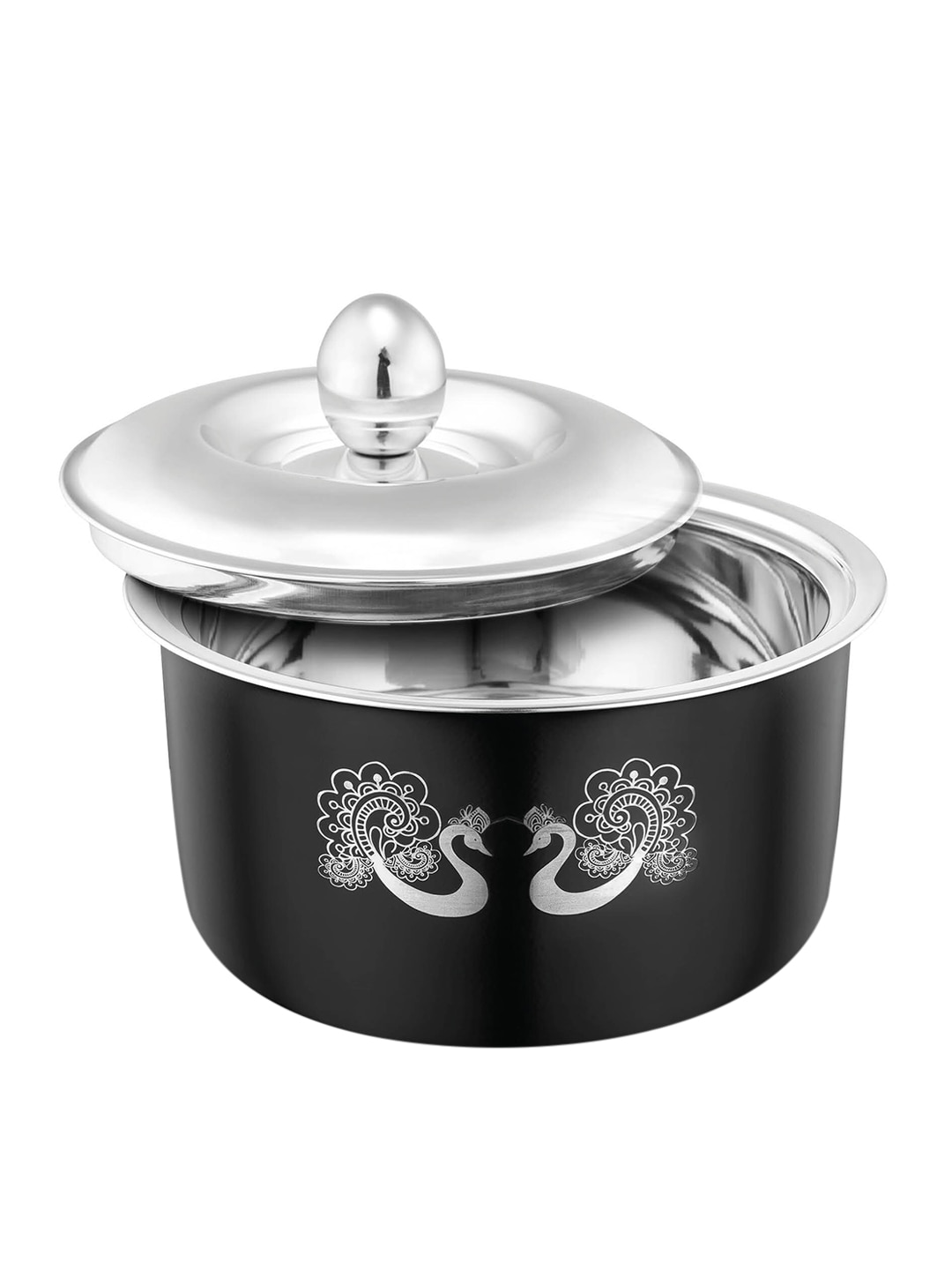 FNS Black Solid Stainless Steel Casserole Price in India