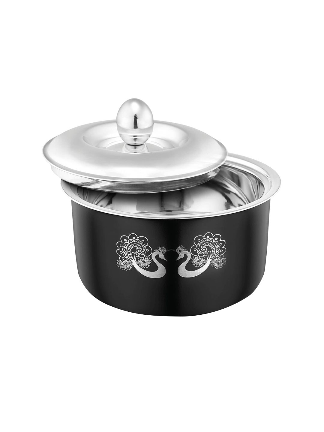 FNS Black Solid Stainless Steel Casserole Price in India
