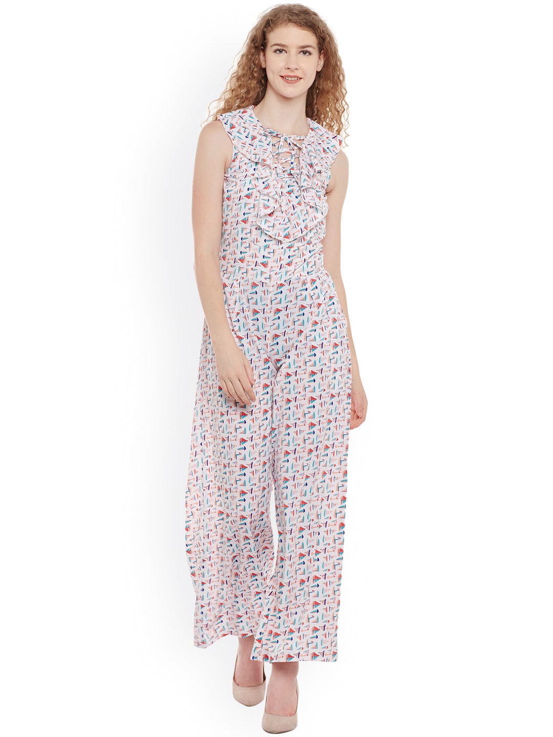 Belle Fille Multicoloured Printed Jumpsuit Price in India