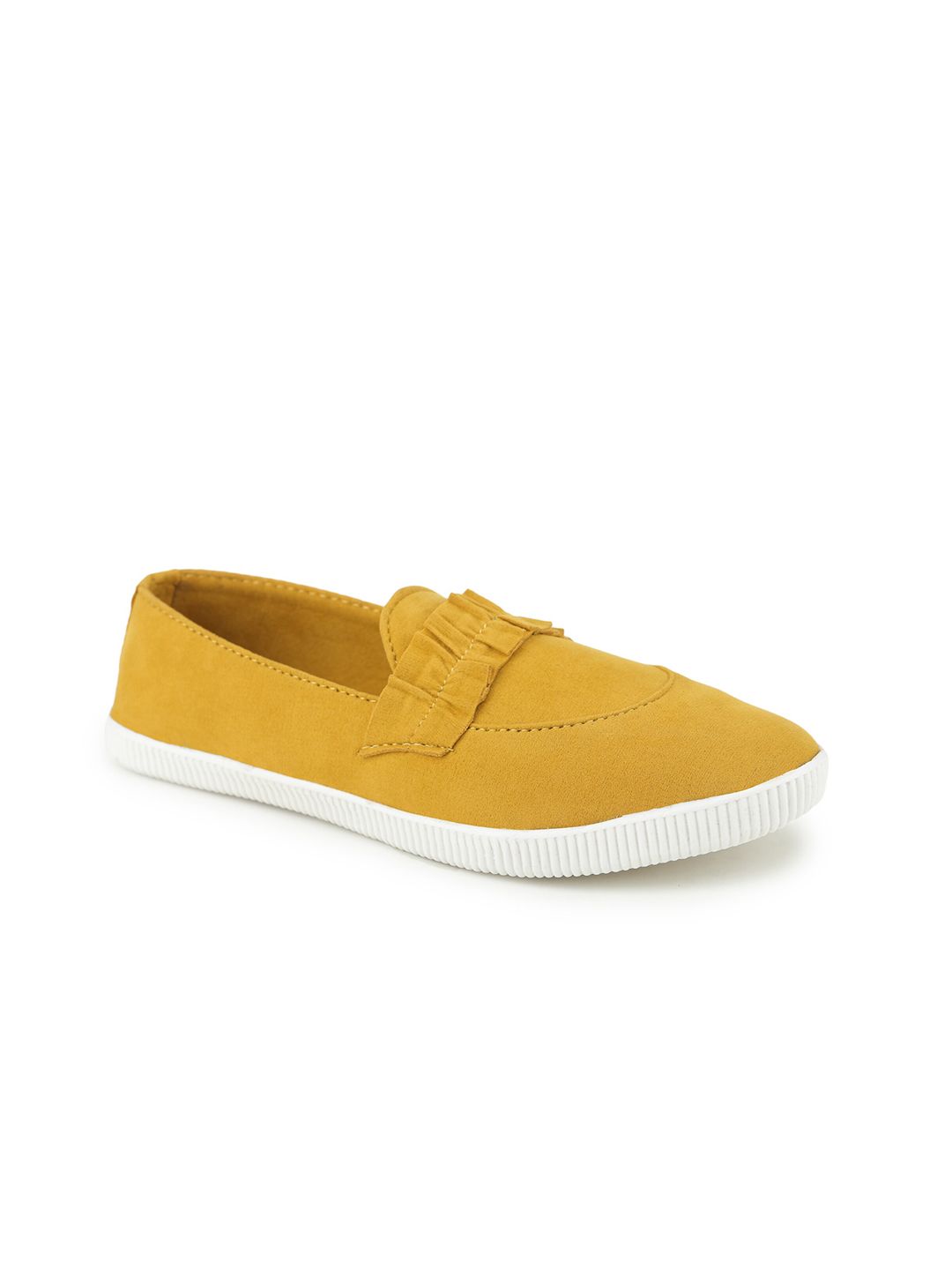 Moonwalk Women Yellow Western Embellished Casual Loafers Price in India