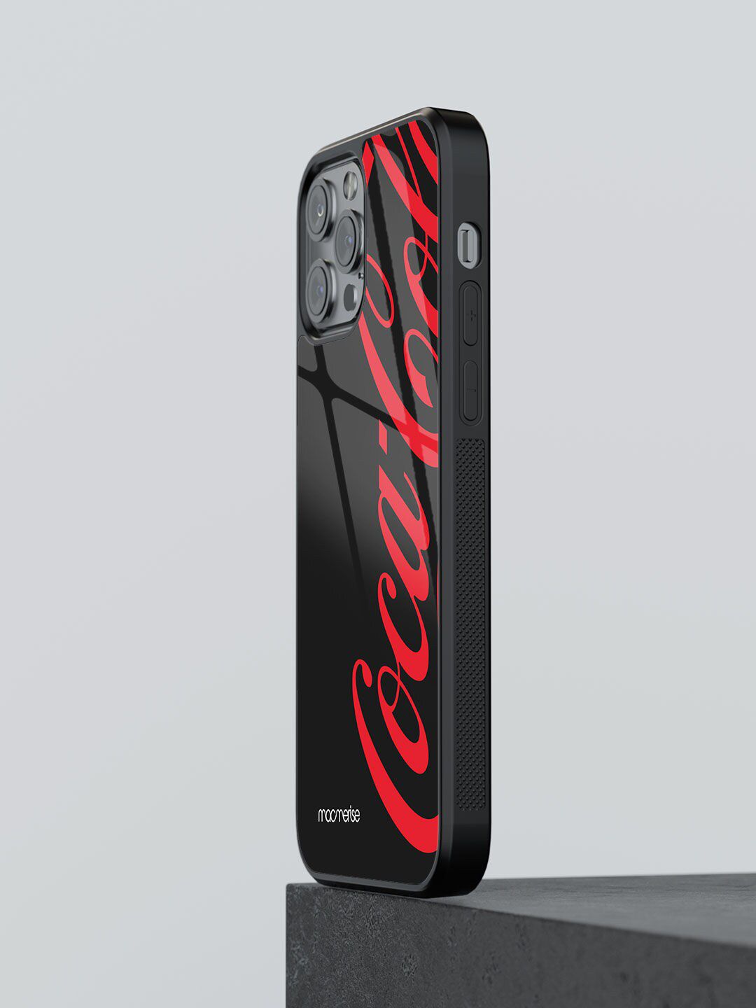 macmerise Black & Red Coke  iPhone 12 Pro Max Back Case Price in India