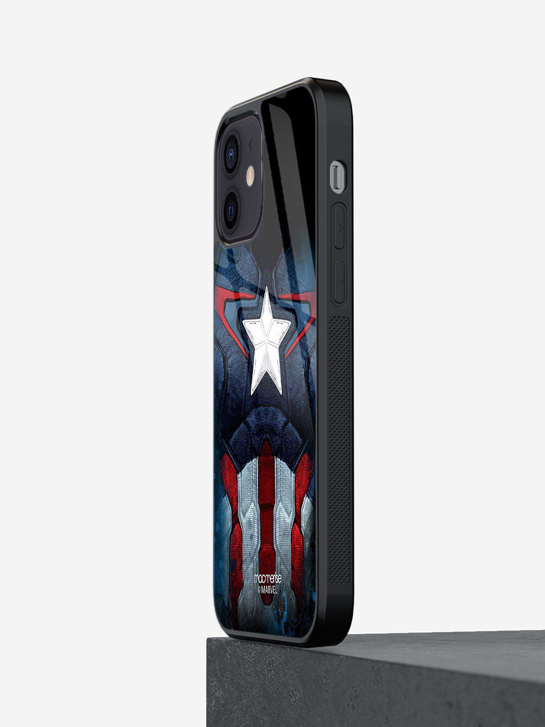 macmerise Black & Red Captain America Suit Printed iPhone 12 mini Back Case Price in India