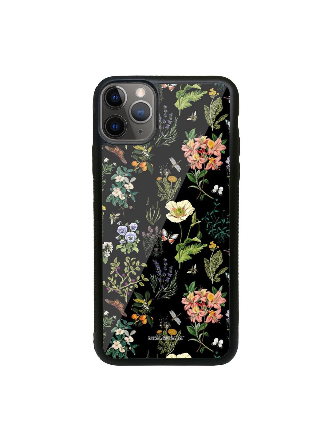 macmerise Black Printed Camo Glass iPhone 11 Pro Max Back Case Price in India