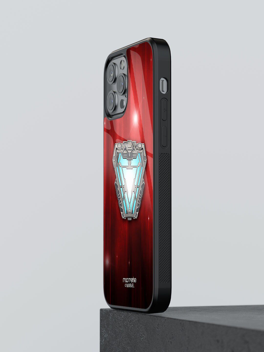 macmerise Adults Red & Black Iron Man Infinity Arc Printed iPhone 12 Pro Max Back Case Price in India