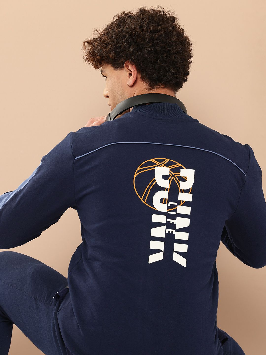 Alcis Men Blue Solid Bomber Jacket