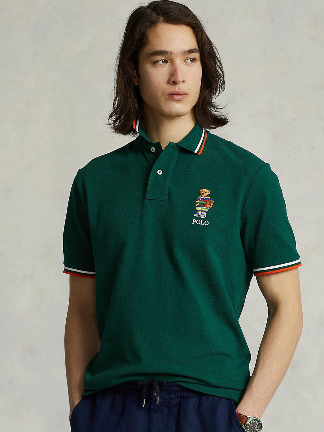 Buy Polo Ralph Lauren Men Green Polo Collar T-shirt - Tshirts for