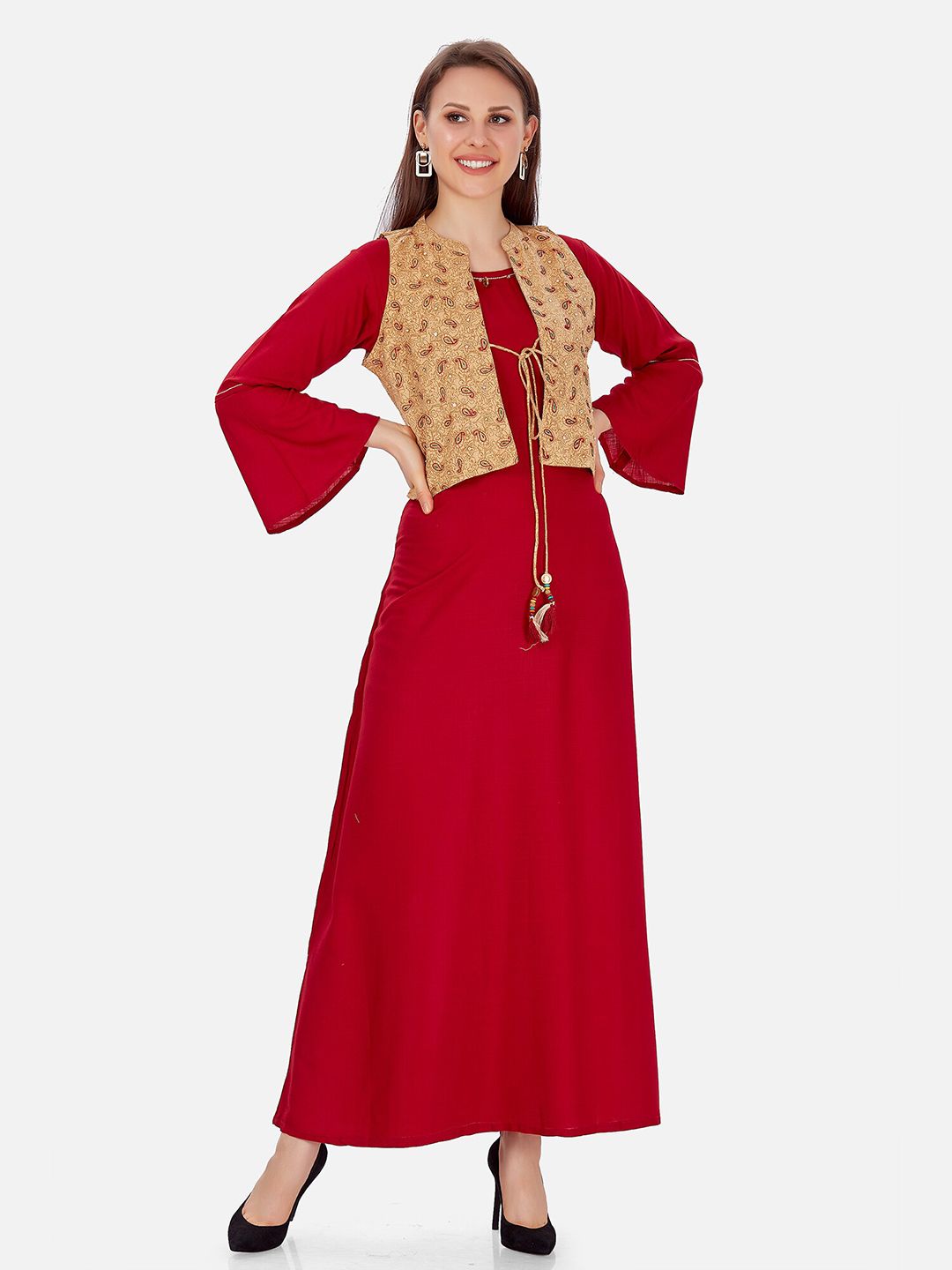 Kiana Women Red Maxi Dress Price in India