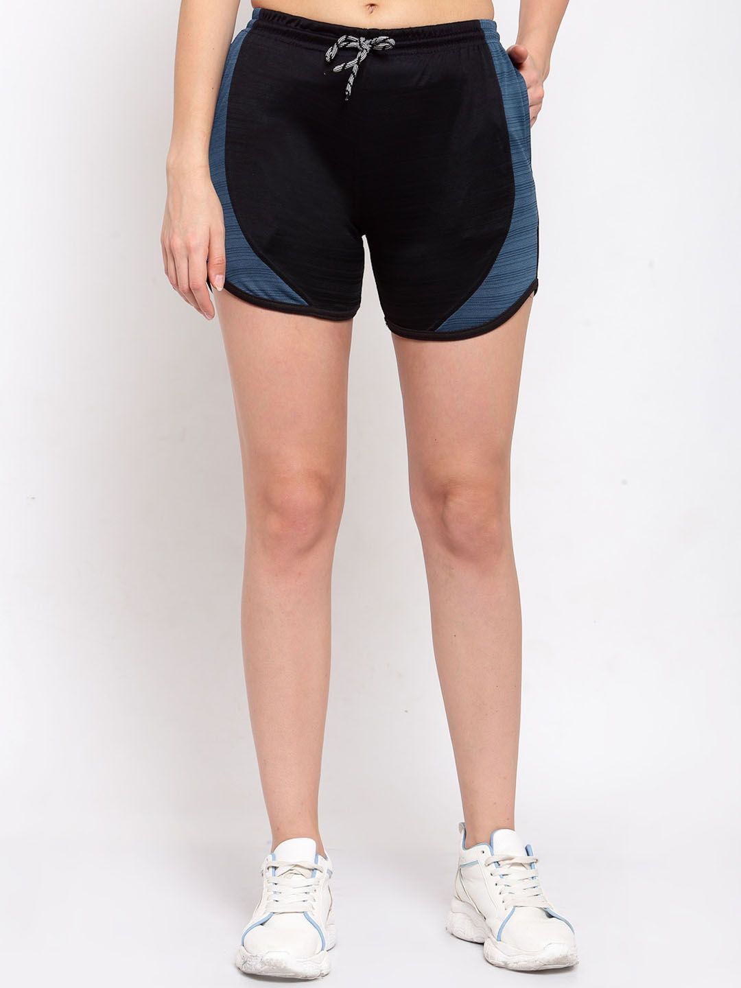 KLOTTHE Women Black Outdoor Sports Shorts Price in India