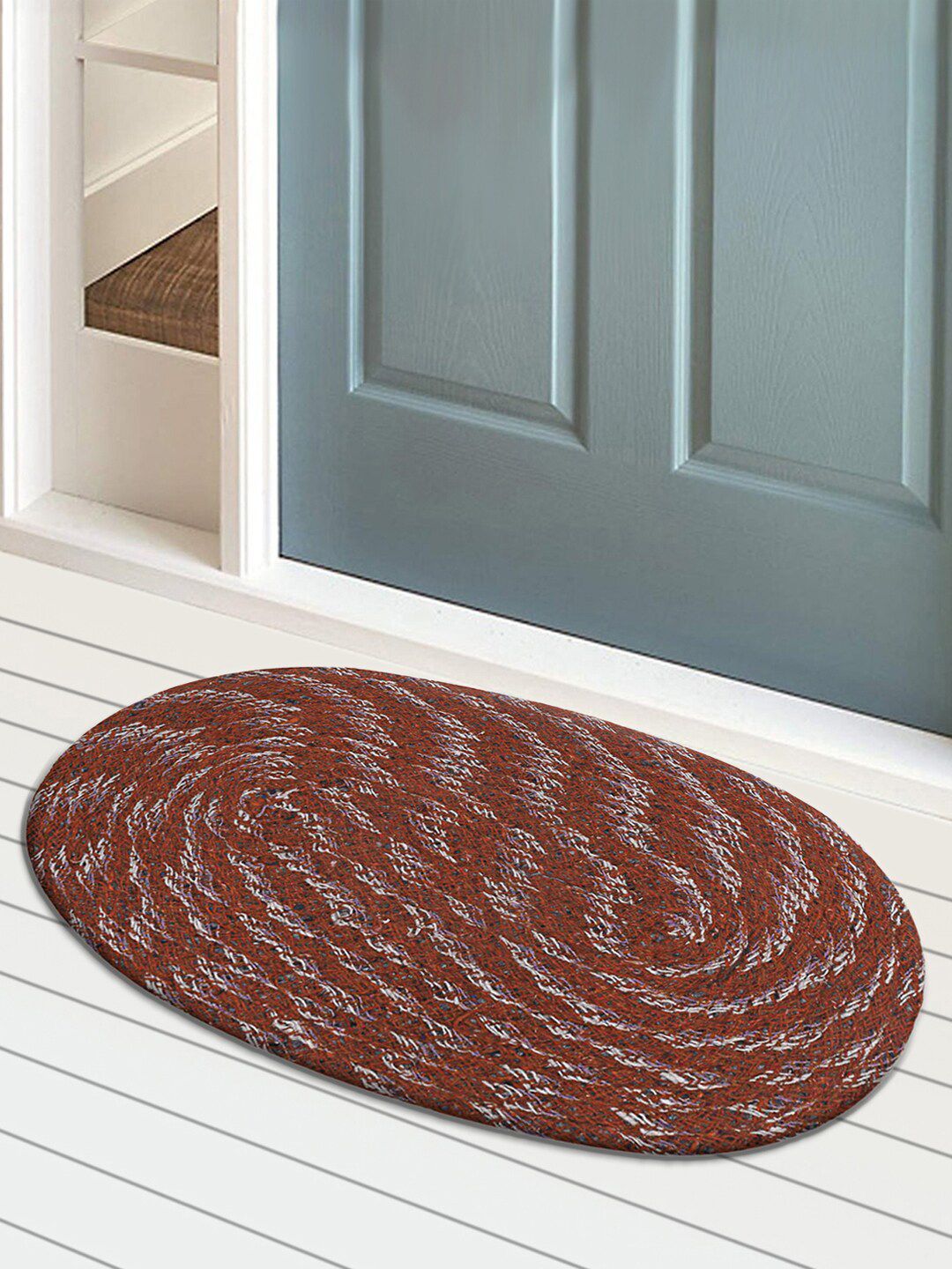 Kuber Industries Set of 4 Maroon Solid Anti-Skid Cotton Doormats Price in India