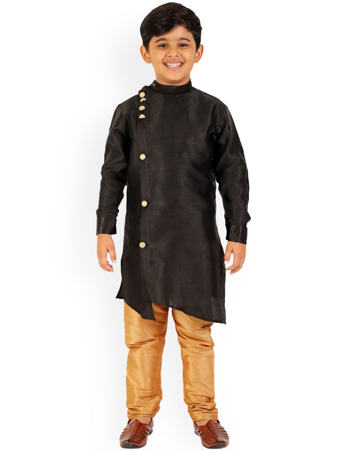 Pro-Ethic STYLE DEVELOPER Boys Black & Brown Solid Pyjamas