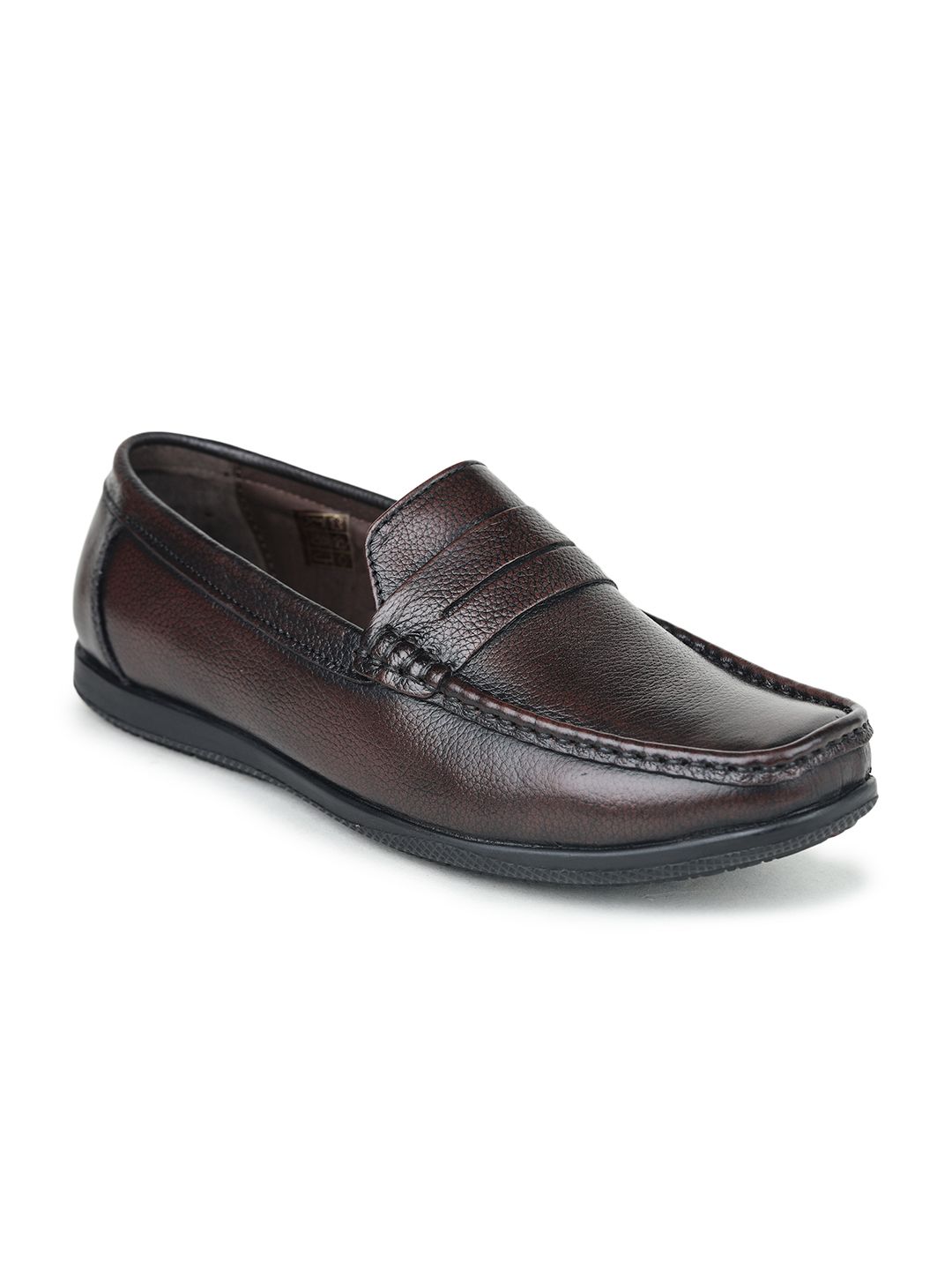 Zoom Shoes Men Brown Leather Loafers