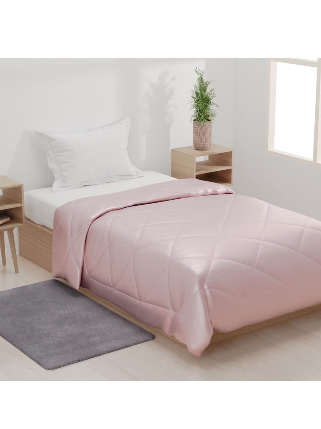 Stoa Paris Pink AC Room 150 GSM Single Bed Comforter Price in India
