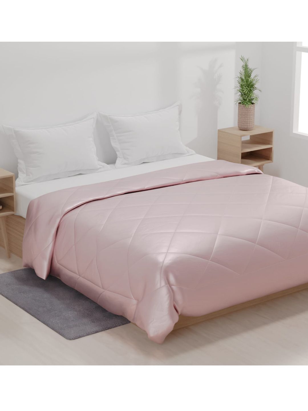 Stoa Paris Pink AC Room 150 GSM Double Bed Comforter Price in India