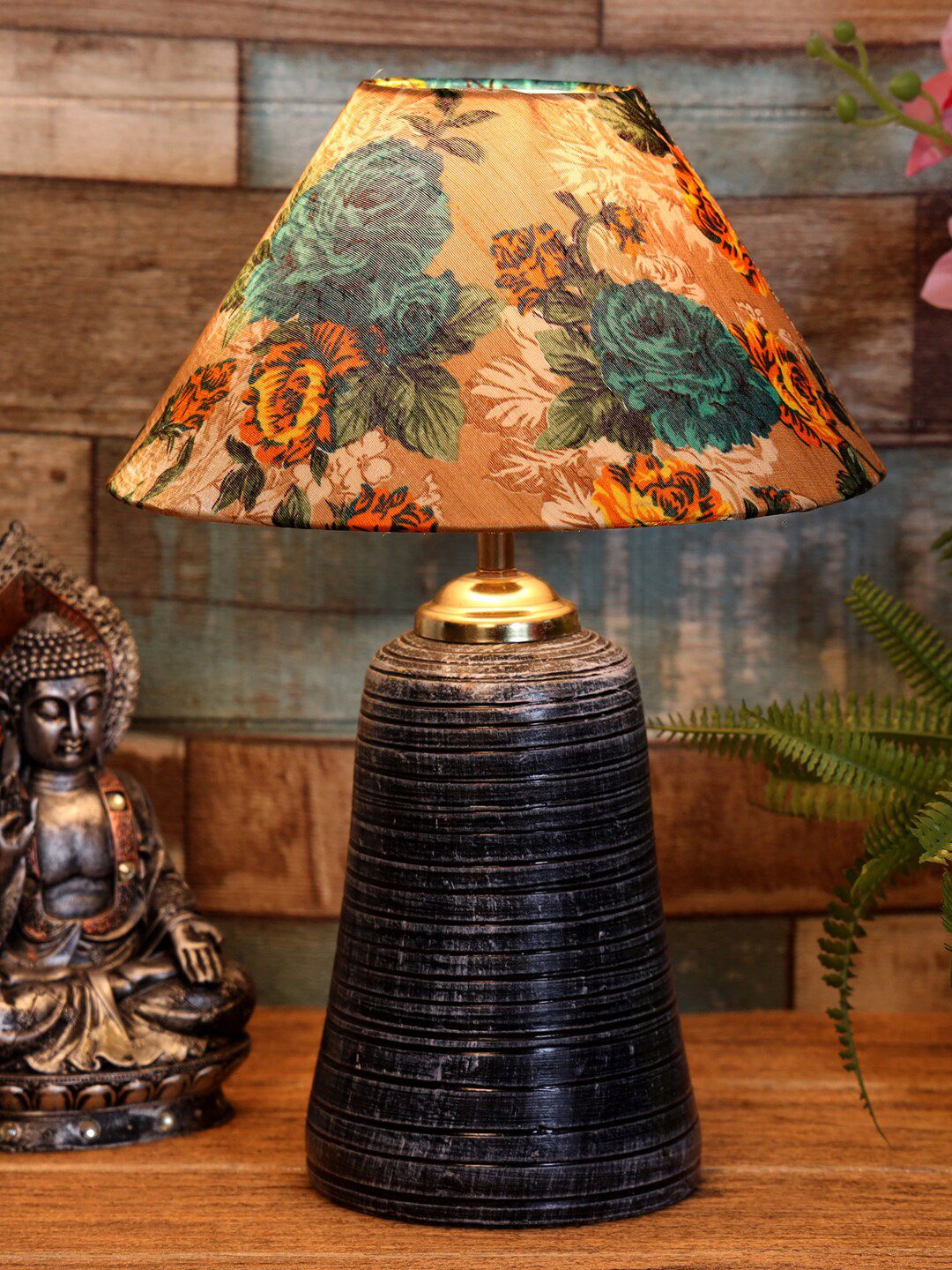 foziq Grey Printed Table Lamps Price in India