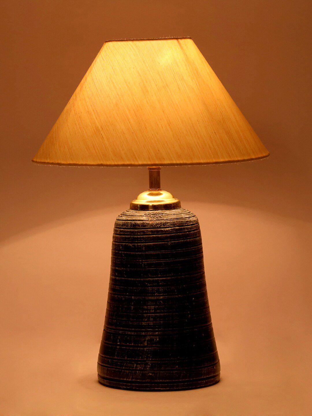 foziq Grey & Beige Solid Table Lamps Price in India