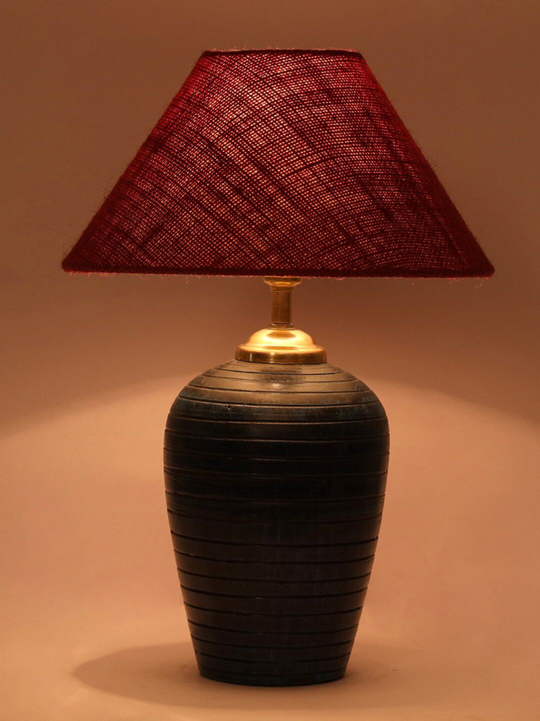 foziq Blue & Red Solid Table Lamps Price in India