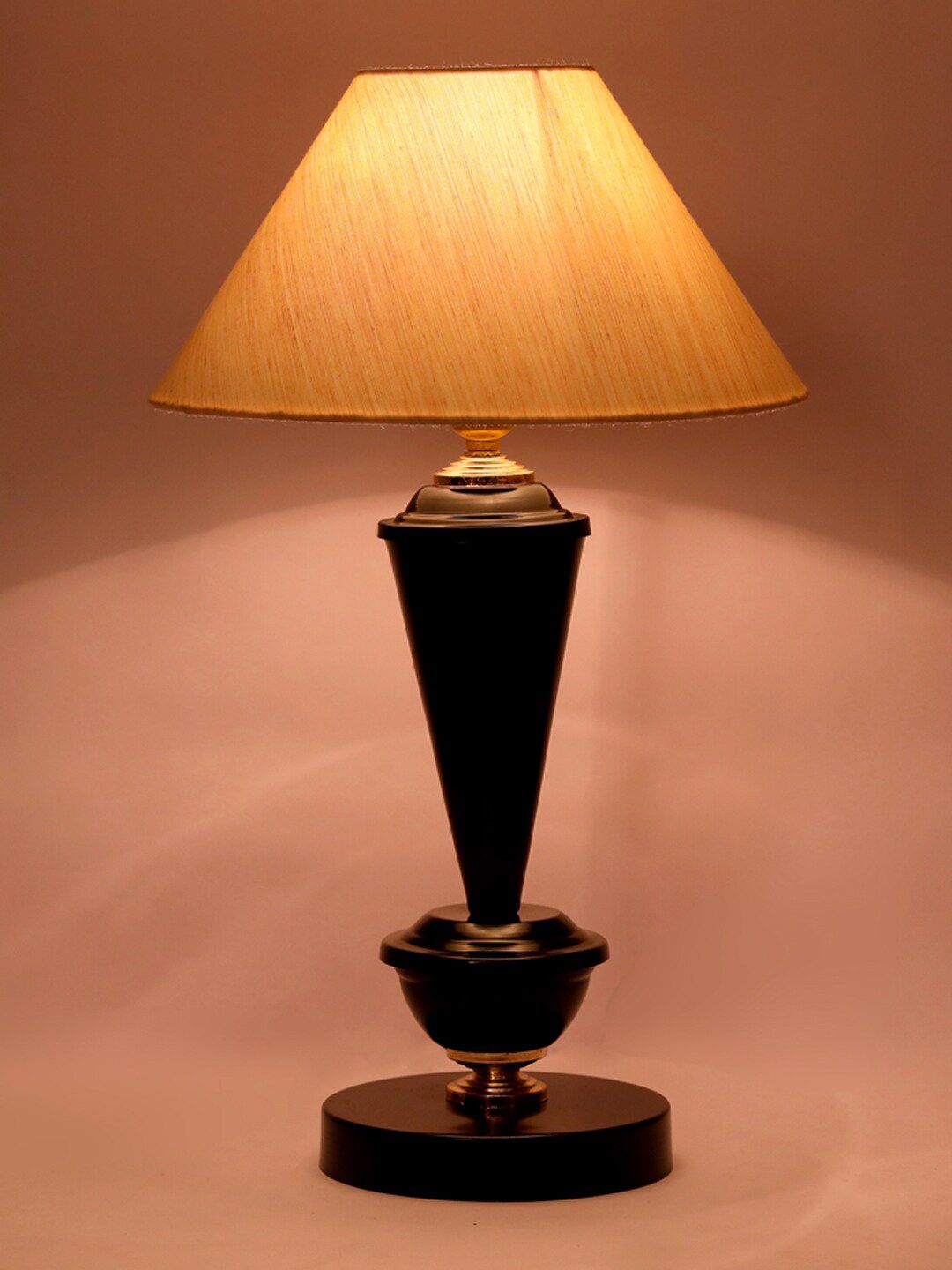 foziq Black Solid Table Lamp Price in India
