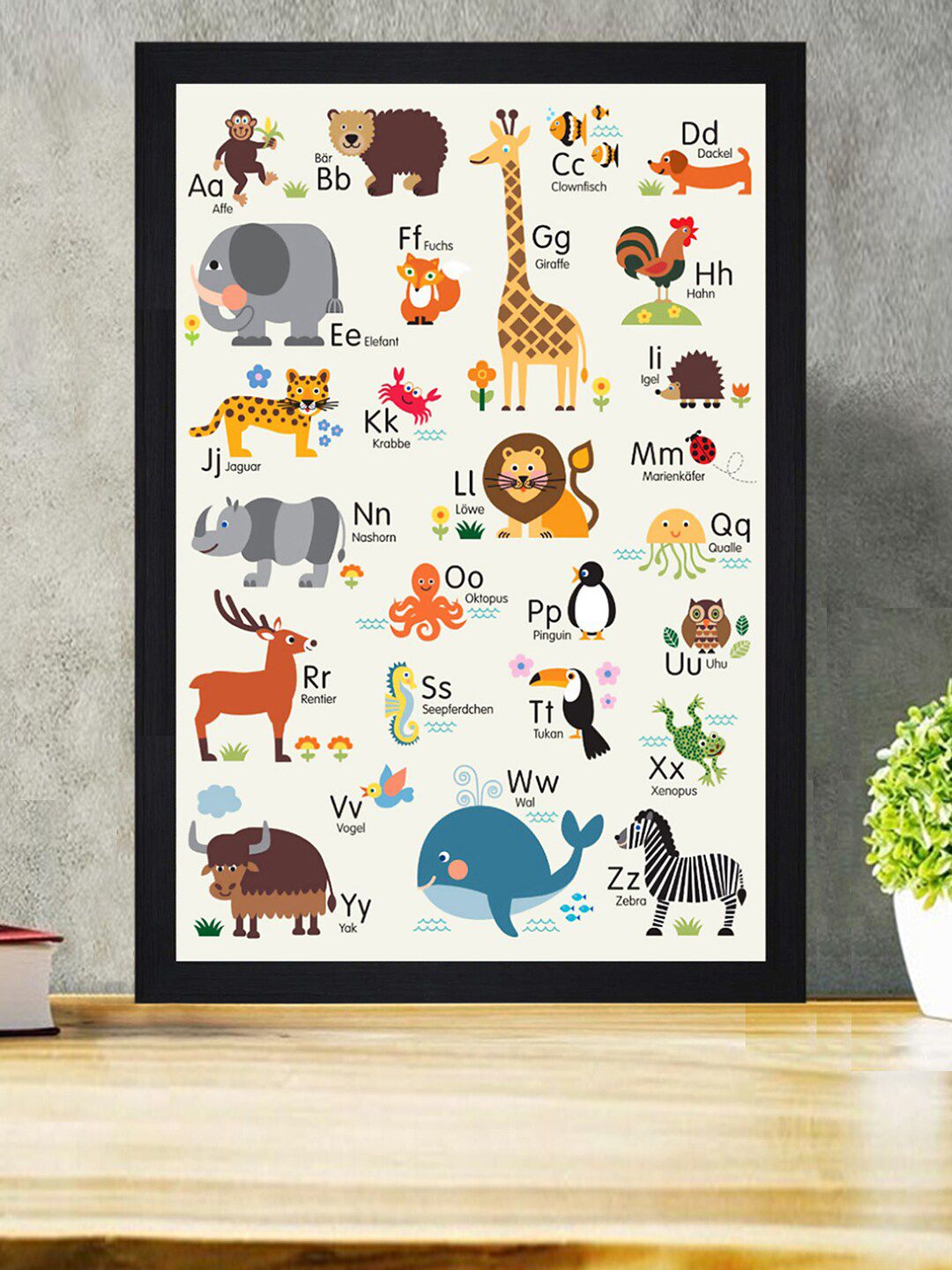 Gallery99 White Big & Small Alphabet Poster Wall Art Price in India