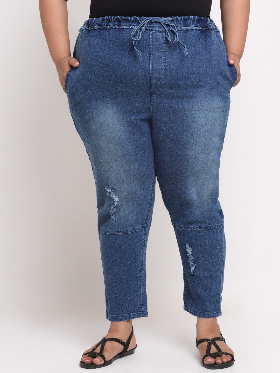 sindrellastorie Plus Size Women Blue Comfort Slim Fit Stretchable Jeans Price in India