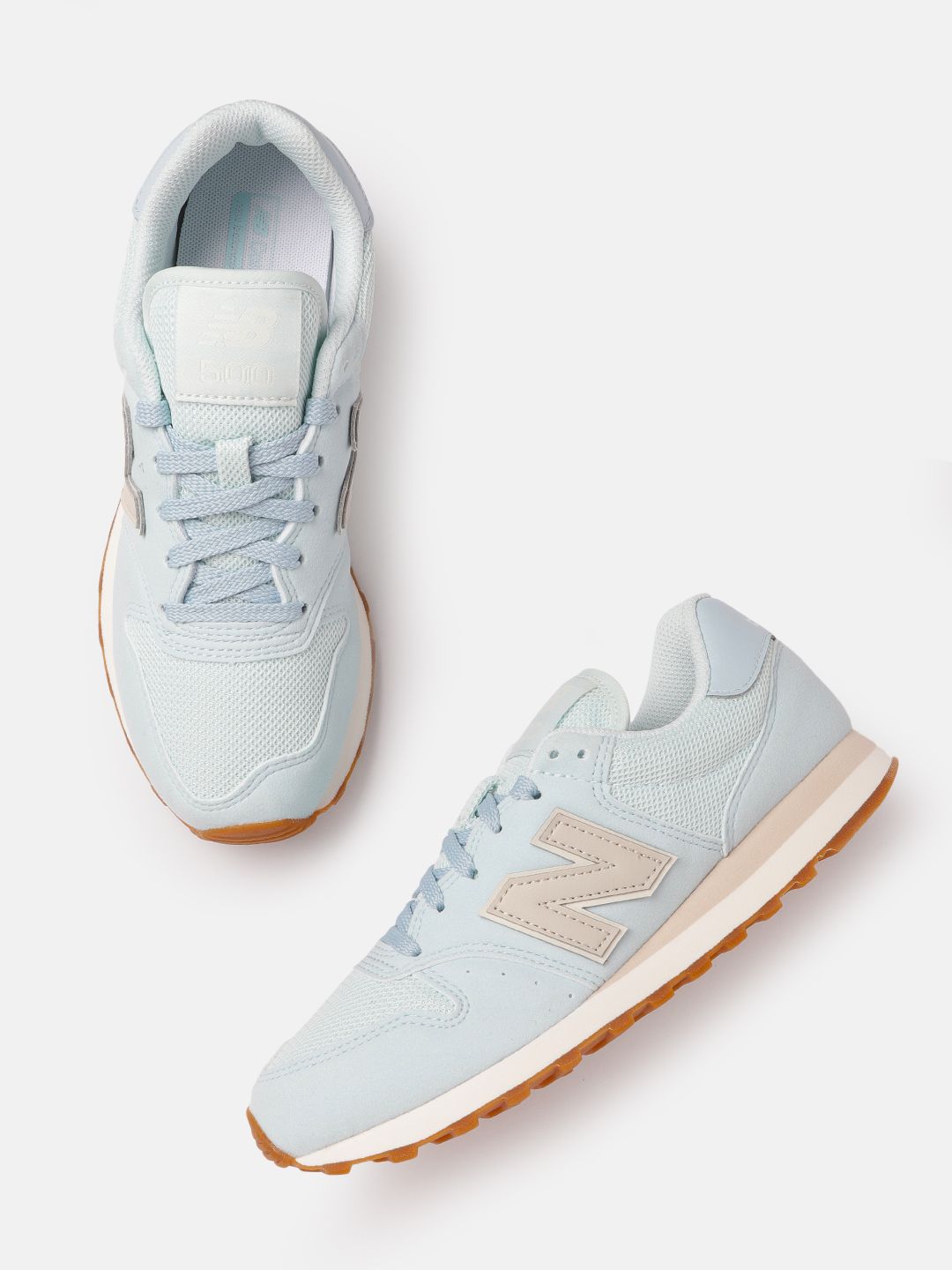New Balance Women Blue Woven Design Suede Sneakers Excluding Trims Price in India