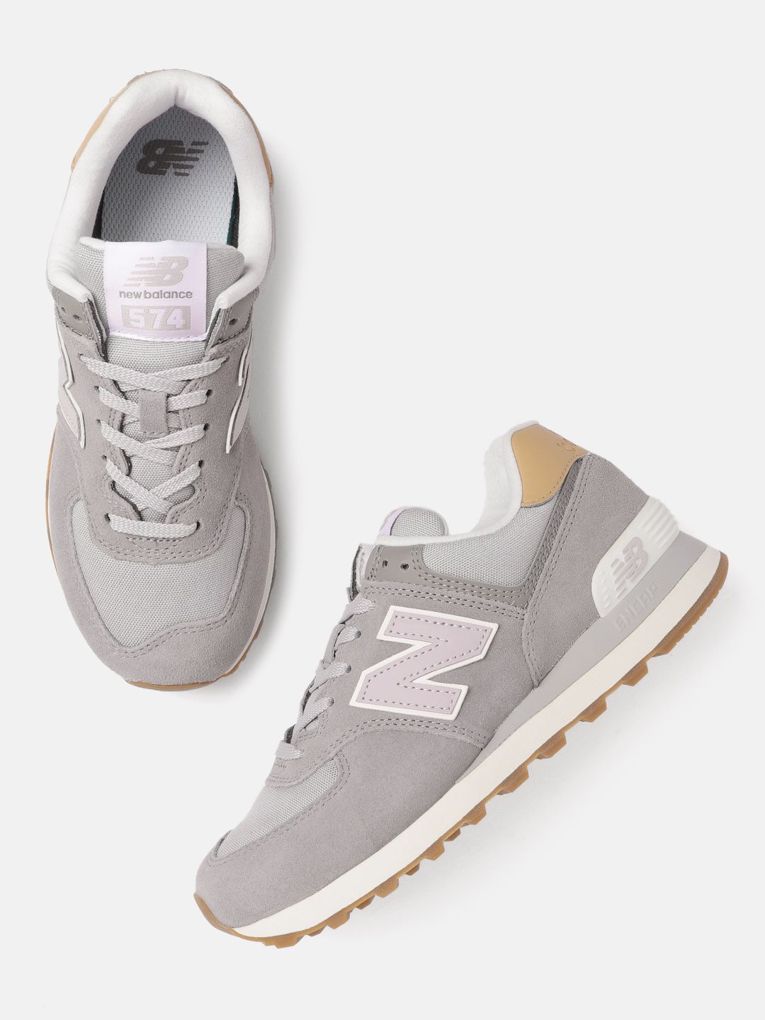 New Balance Women Grey Solid Sneakers Price in India
