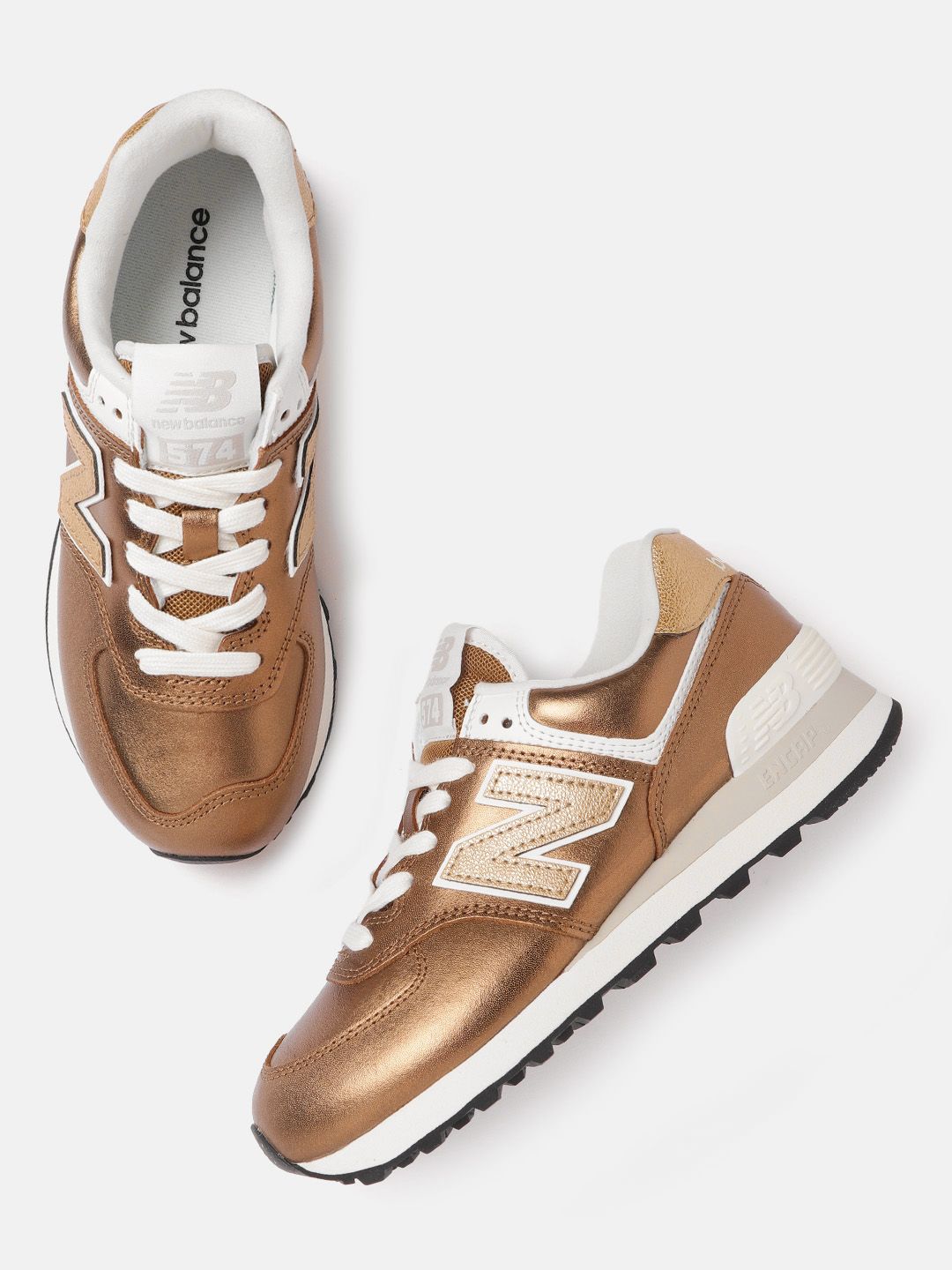 New Balance Women Copper-Toned Solid Evening Sneakers Price in India