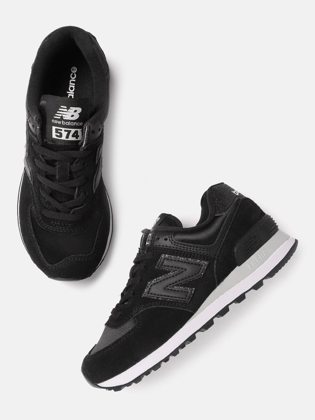 New Balance Women Black Solid Sneakers Price in India