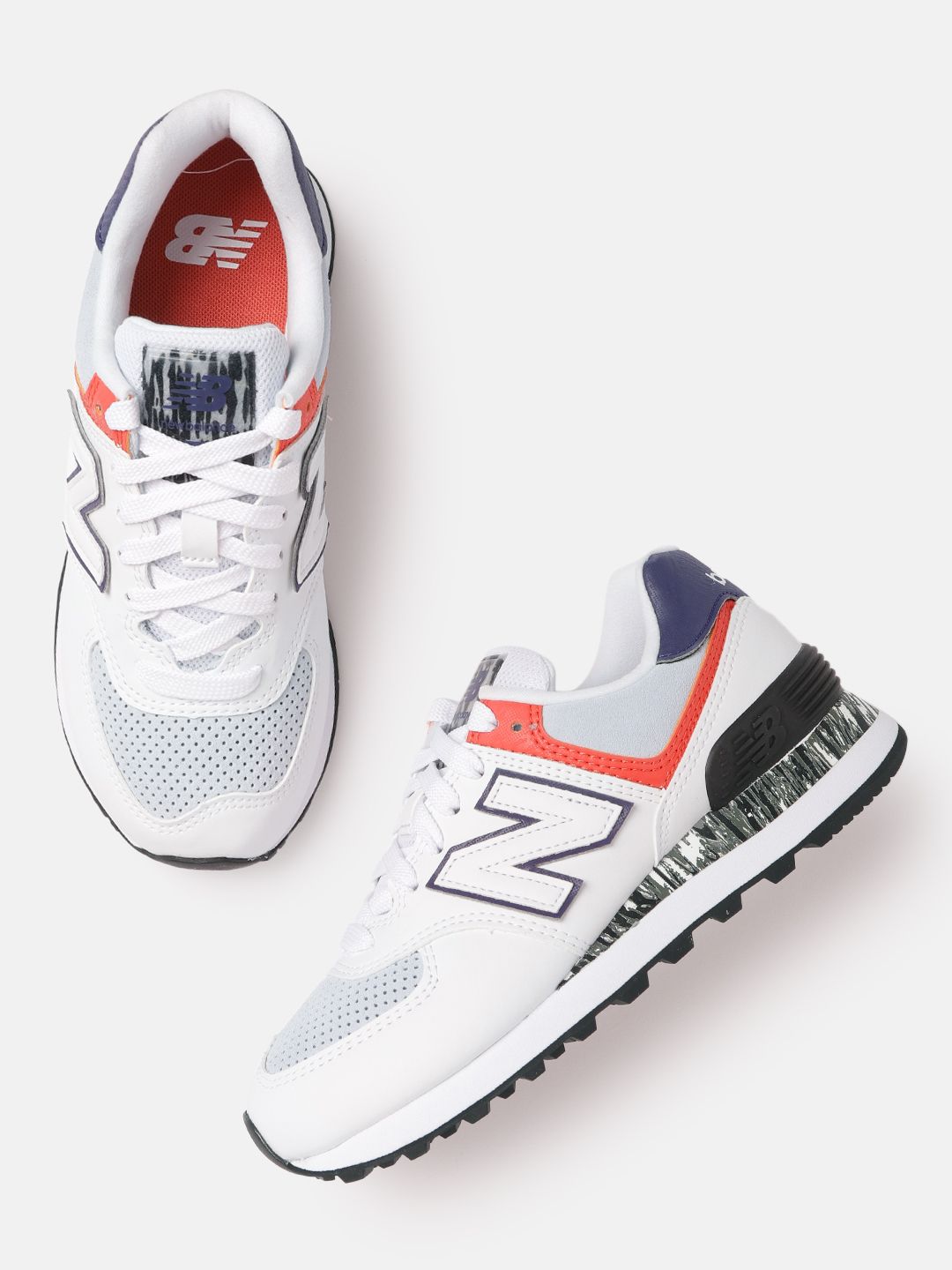 New Balance Women White Solid Sneakers Price in India