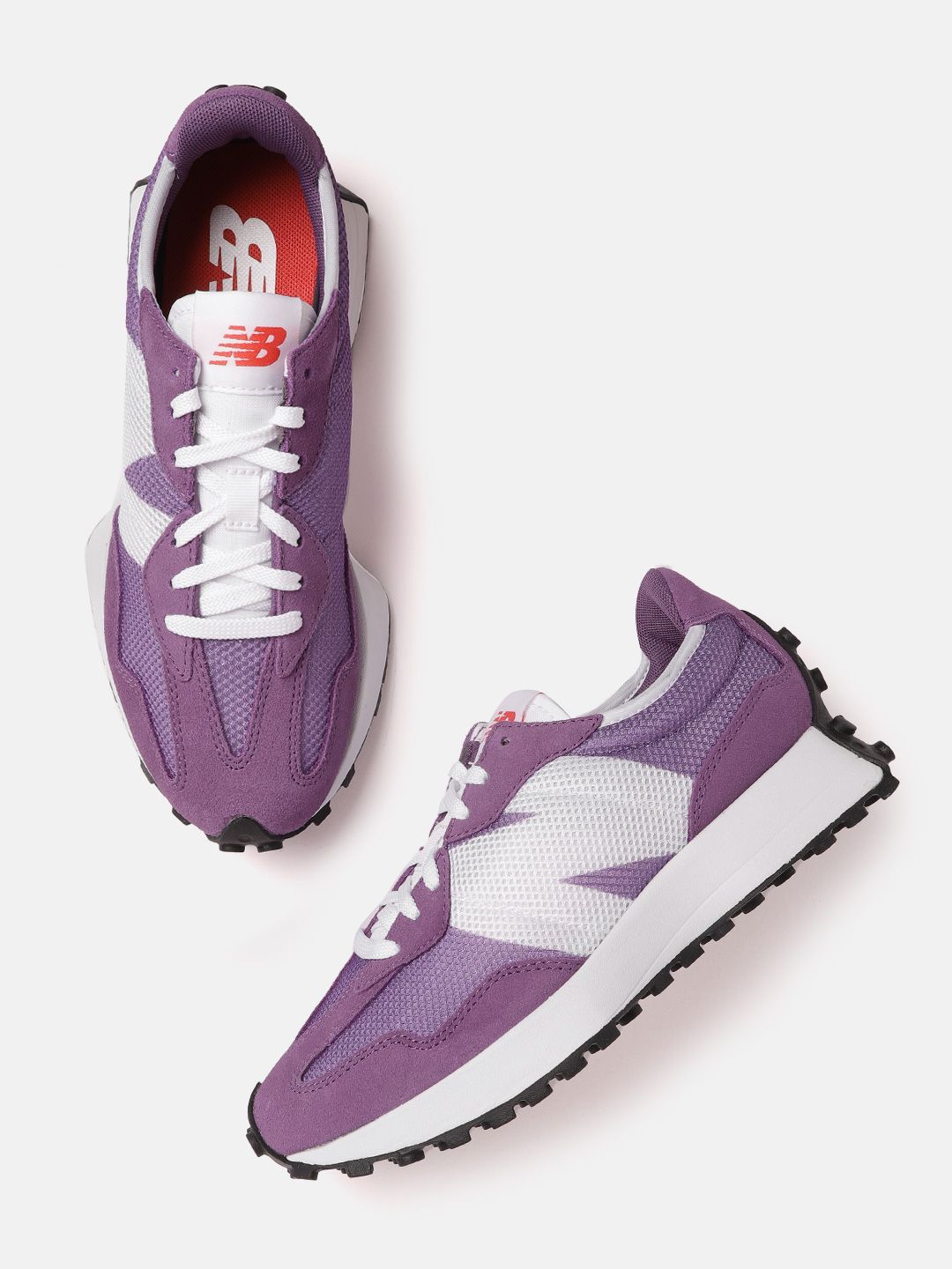New Balance Women Purple Solid Sneakers Price in India