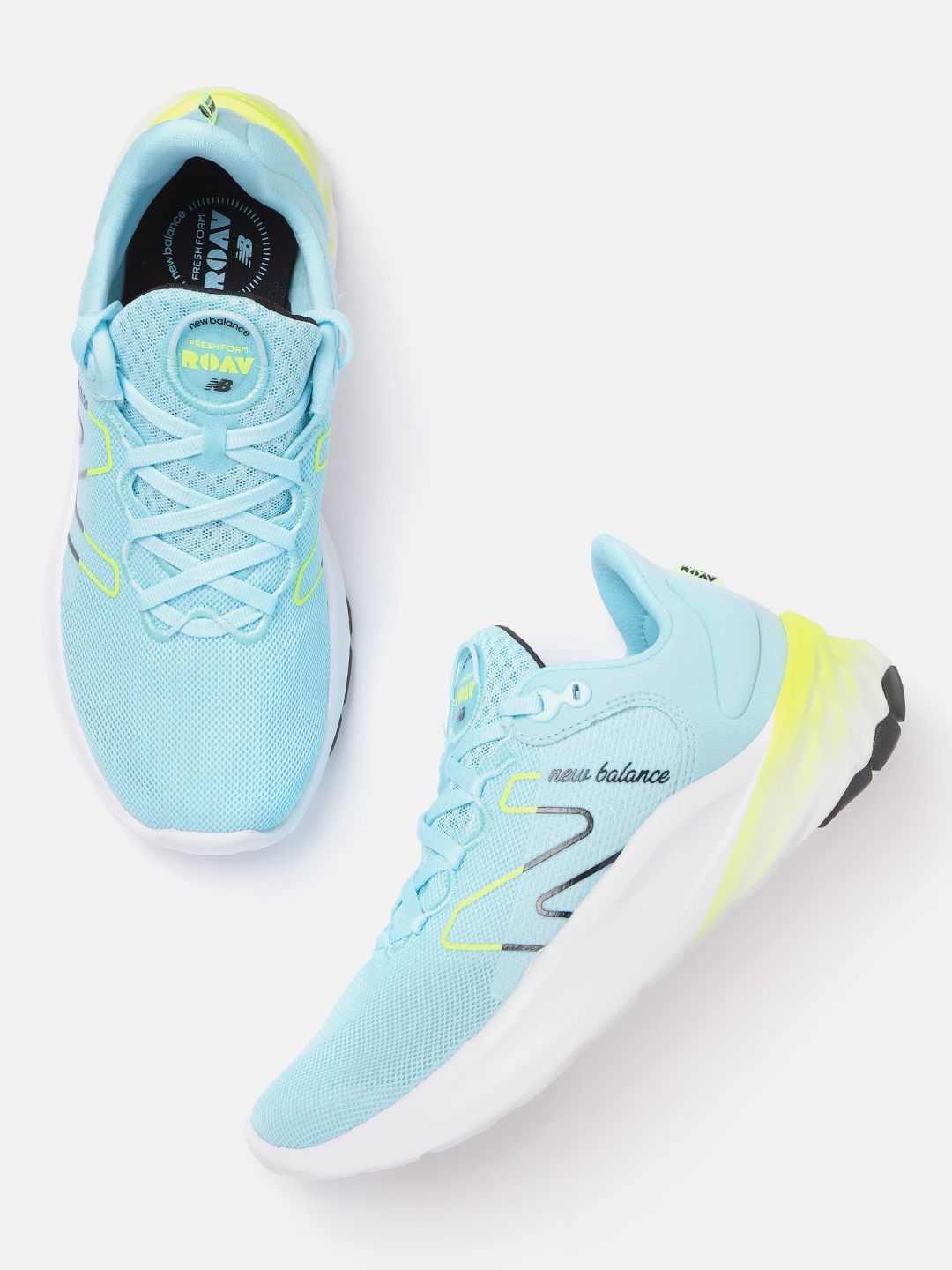 New Balance Women Blue Woven Design Rvoz Running Shoes Price in India