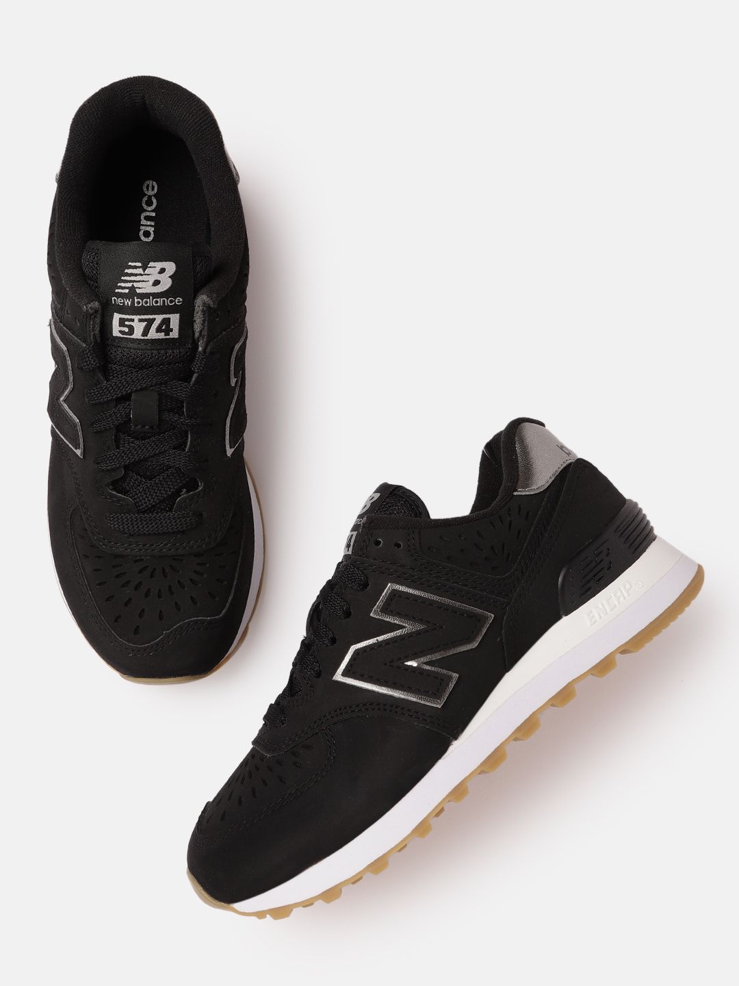 New Balance Women Black Perforations Sneakers Price in India
