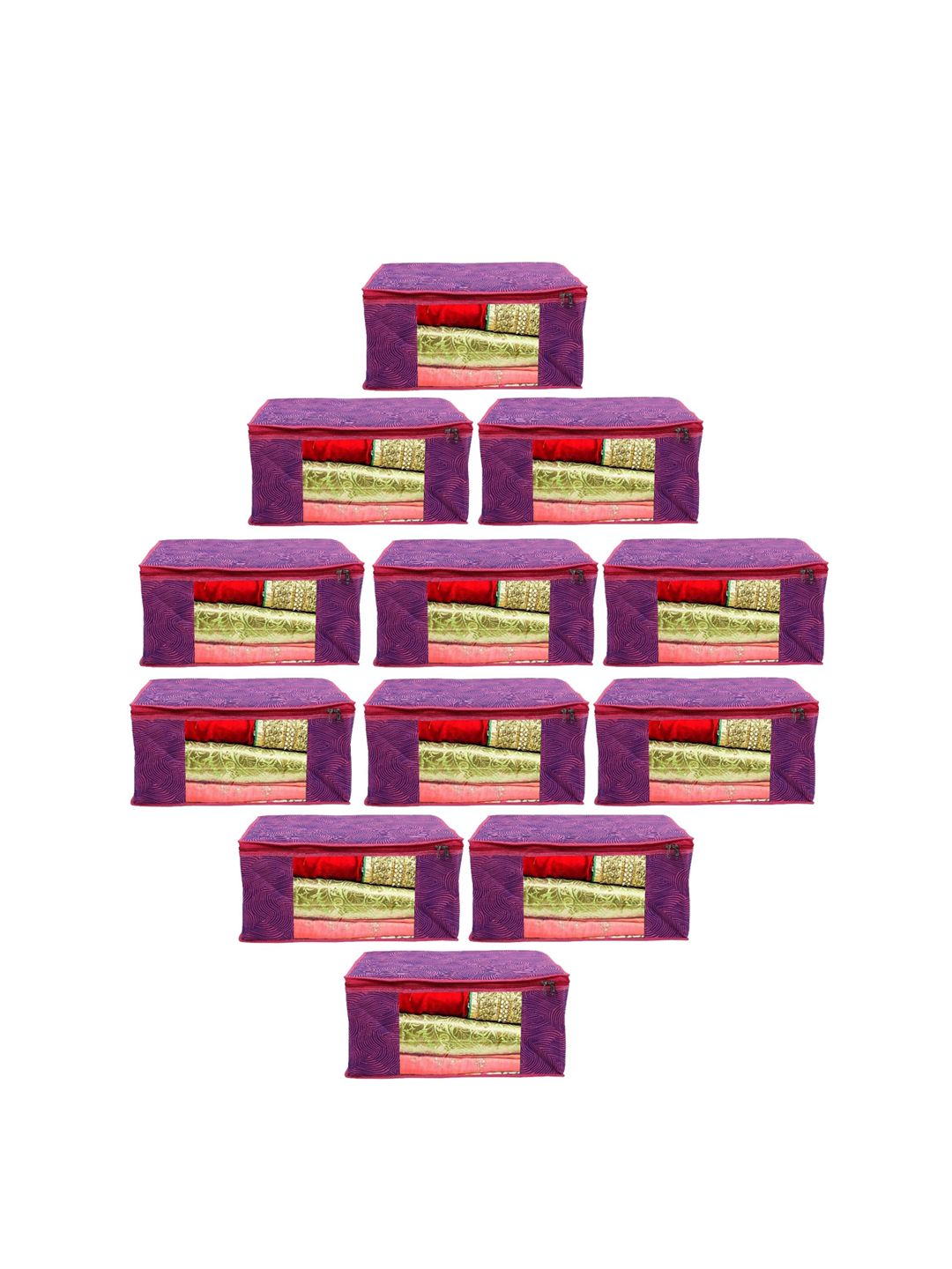 Home Fresh Set Of 12 Pink Printed Organisers Price in India