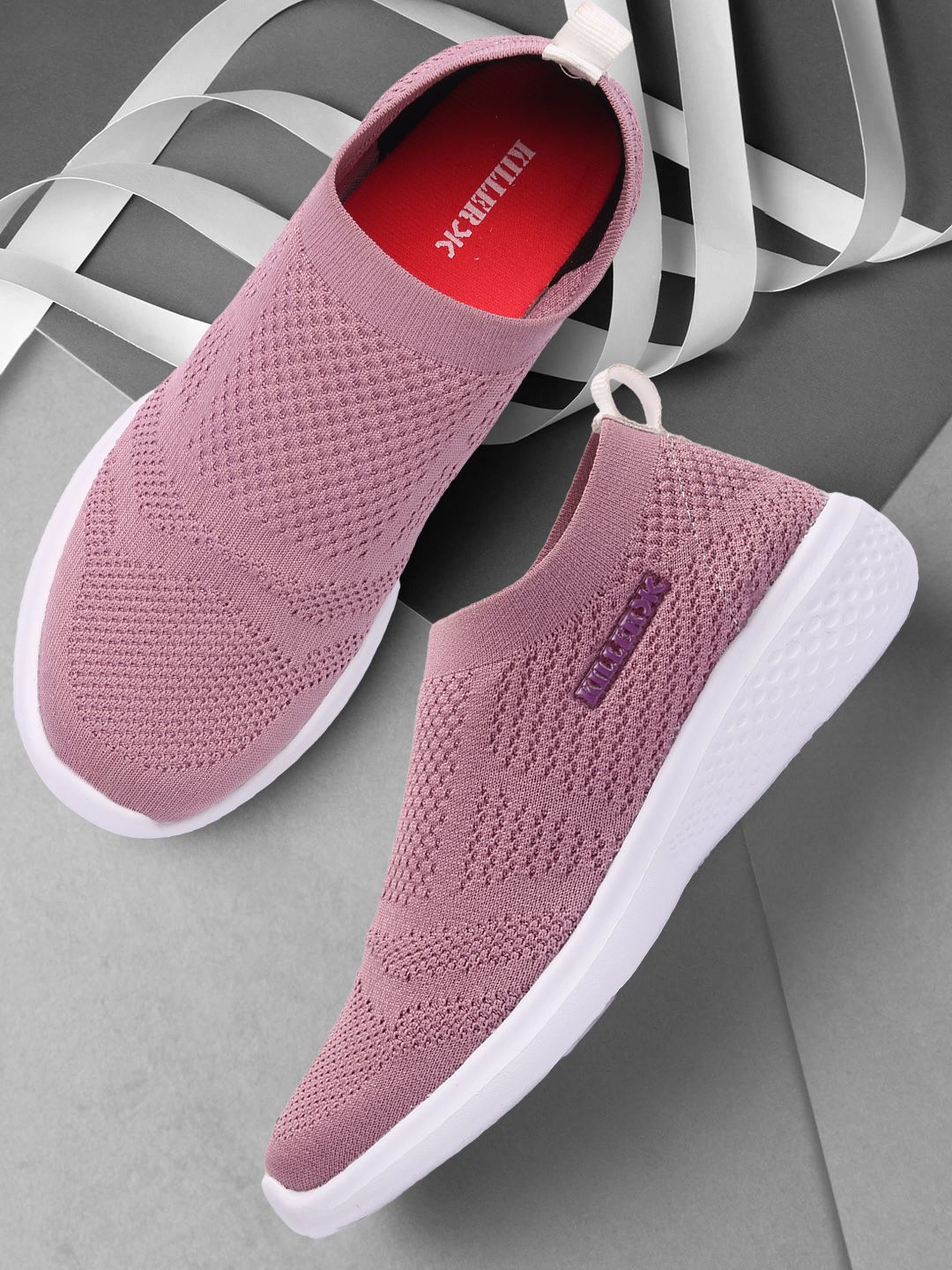 Killer Women Peach-Coloured Slip On Sneakers Price in India