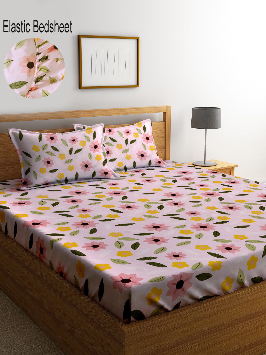 KLOTTHE Unisex Pink Bedsheets Price in India