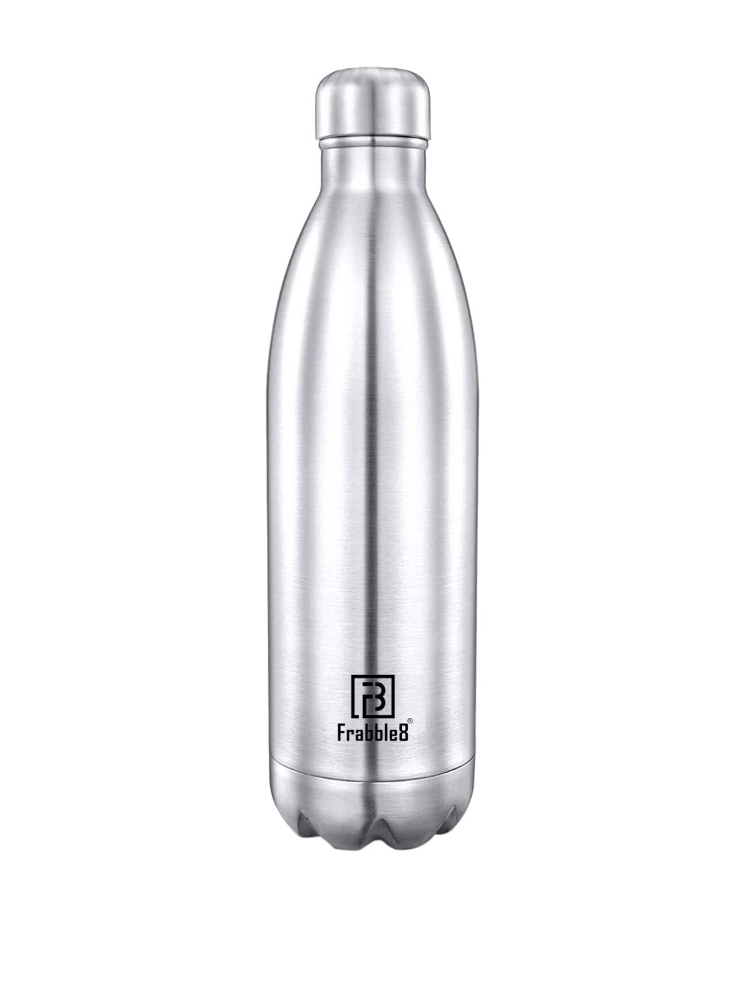 Frabble8 Silver-Toned Solid Stainless Steel Water Bottle Price in India