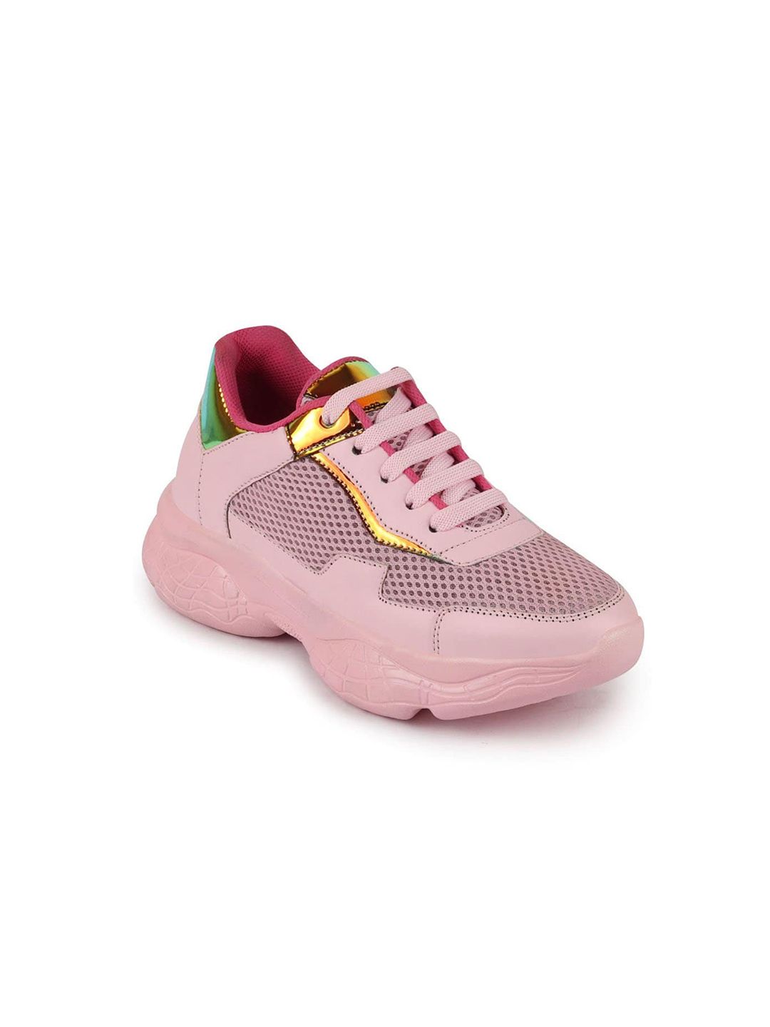 FAUSTO Women Pink Running Non-Marking Shoes Price in India