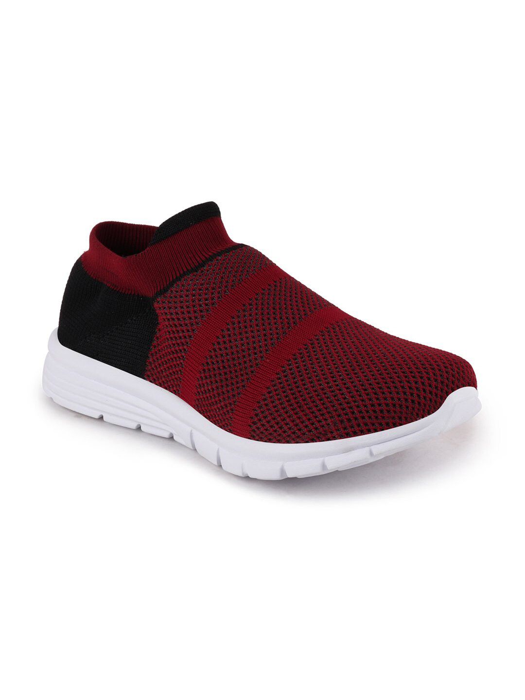 FAUSTO Women Maroon Mesh Walking Non-Marking Shoes Price in India