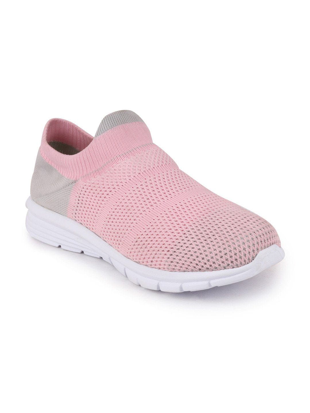 FAUSTO Women Pink Mesh Walking Non-Marking Shoes Price in India