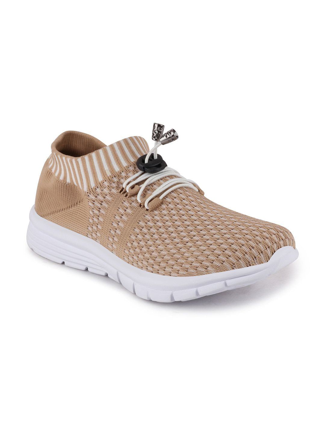 FAUSTO Women Beige Mesh Running Non-Marking Shoes Price in India